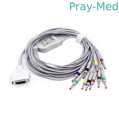 สายเคเบิ้ล ECG ของ Fukuda Denshi, ขั้วต่อ DB 15 Pin Ecg Cable ทนทาน