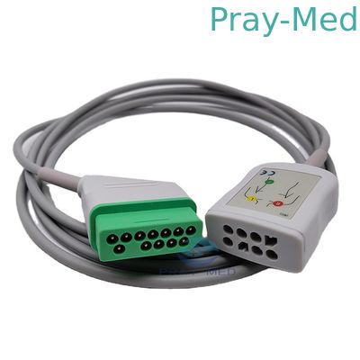 Nihon Kohden 12 Pin 2.4m JC 906P ECG Trunk Cable สำหรับผู้ใหญ่ Pediatric