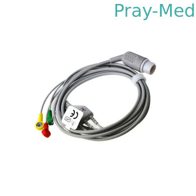 สายเคเบิ้ลผู้ป่วยของ HP M1733a ECG วัสดุทางการแพทย์ที่เชื่อถือได้ของ TPU Cable