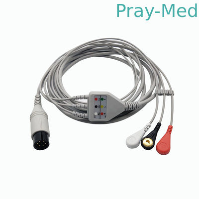 สายเคเบิ้ลผู้ป่วย ECG / Goldway ECG, สายเคเบิลแพทย์ 6 สายสำหรับ Snap / Grabber