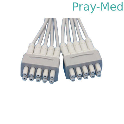 สายไฟ Hellige / GE MAC500 Ekg สาย ​​EKG Medical ที่มีกล้วย 4.0mm / คลิป